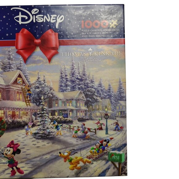 Ceaco Disney Thomas Kinkade 1000 Piece Mickeys Victorian Christmas Jigsaw Puzzle - Picture 2 of 6
